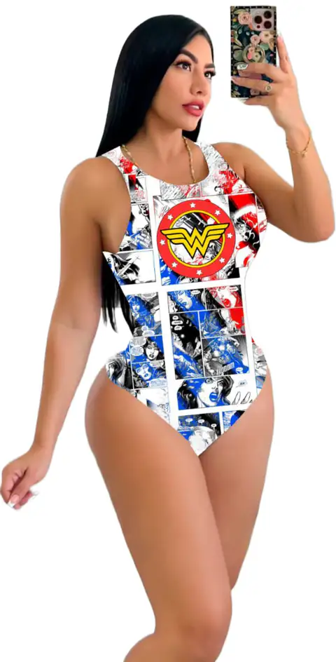 Bodys Colombiano Piel de Durazno Wonder Woman